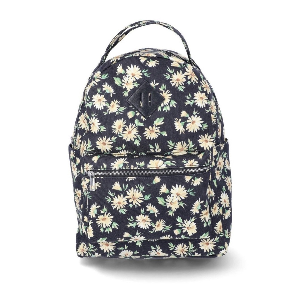 No Boundaries Dome Backpack, Black Daisy, Women's